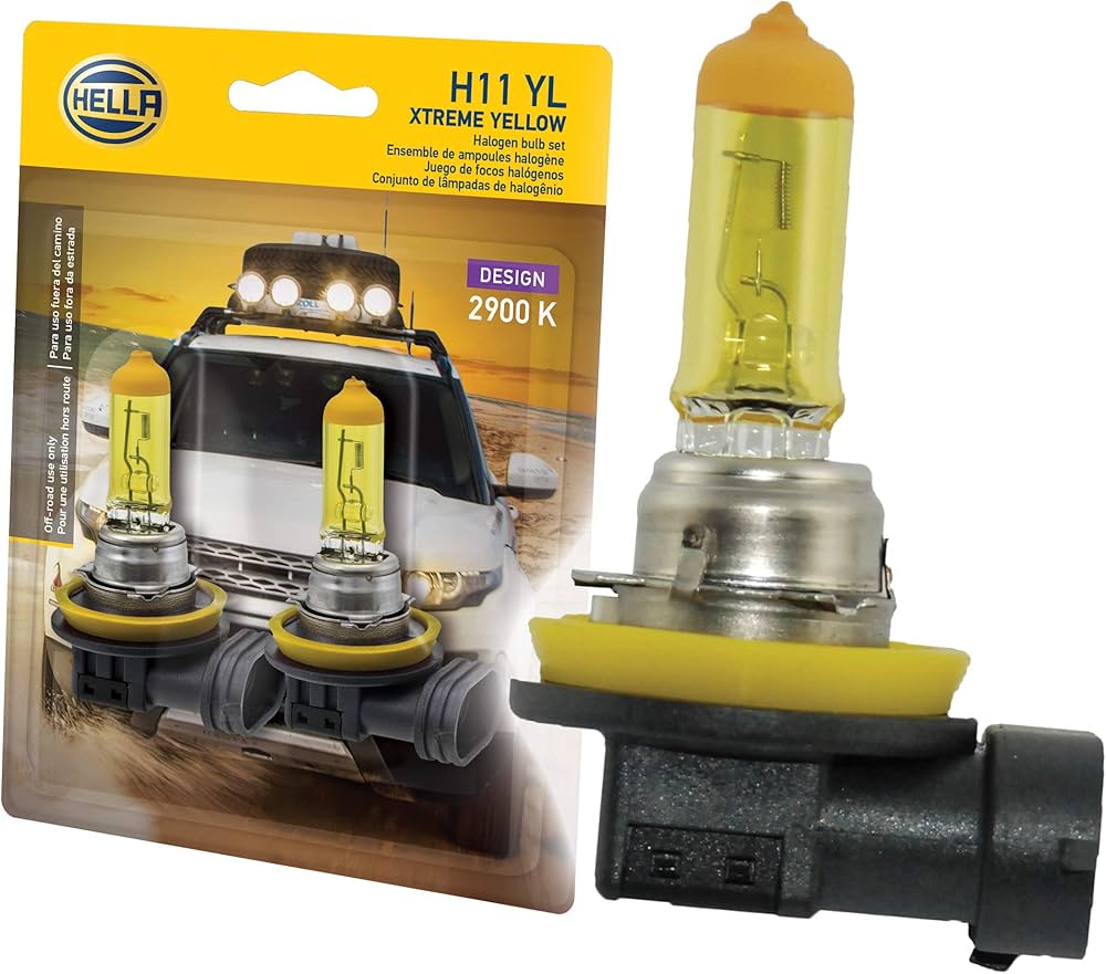 Amazon.com: HELLA H11 YL Twin Blister Xtreme Yellow Bulb (12V 55W